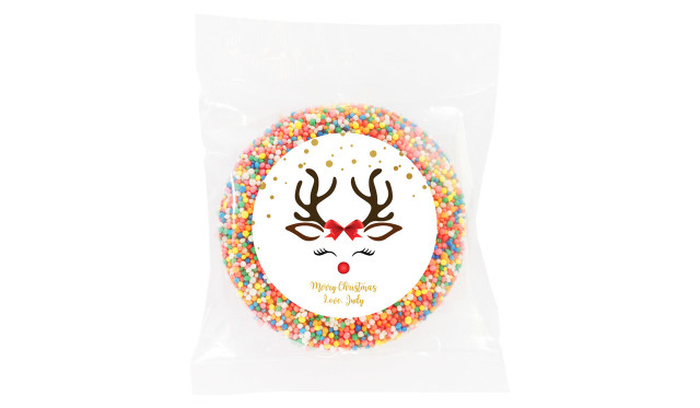 Reindeer Face Custom Christmas Giant Chocolate Freckle