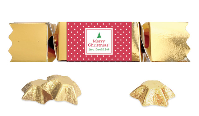 Red Polkadot Personalised Christmas Bon Bon