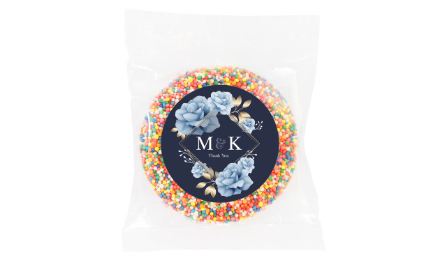 Flowers On Navy Engagement Personalised Giant Freckle