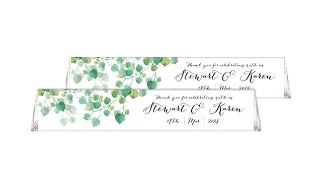 Hanging Leaves Custom Toblerone Engagement Chocolates 50g