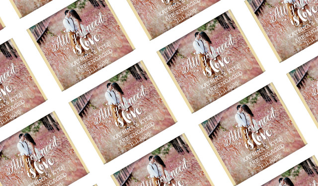 All You Need Is Love Photo Engagement Mini Chocolates