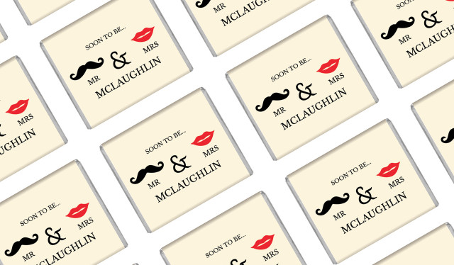 Mr And Mrs Personalised Engagement Mini Chocolates
