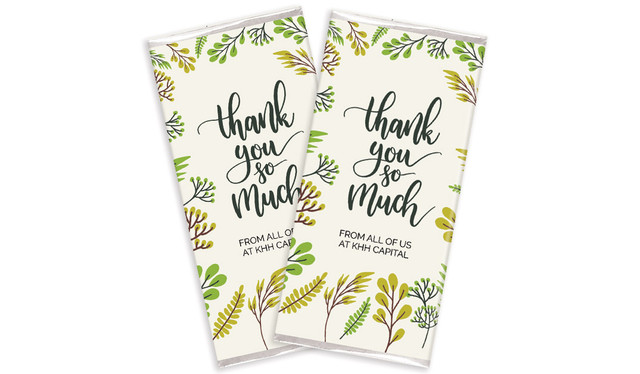 Floral Thank You Personalised Chocolate Bars