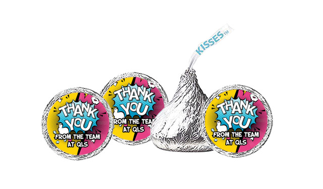 Fun Sunburst Custom Thank You Hershey's Kisses
