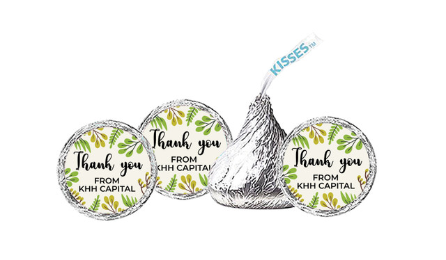 Floral Personalised Thank You Hershey's Kisses