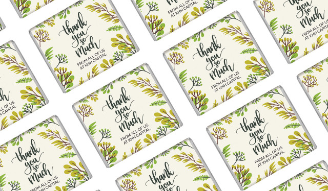 Floral Personalised Thank You Mini Chocolate