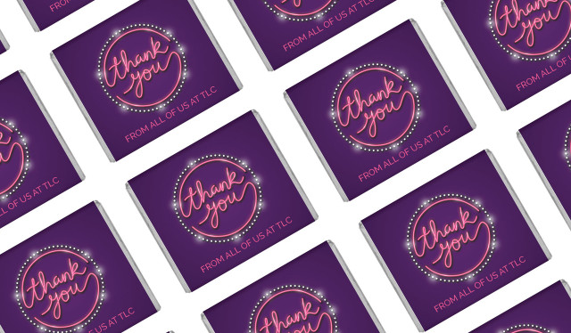 Neon Sign Personalised Thank You Mini Chocolates