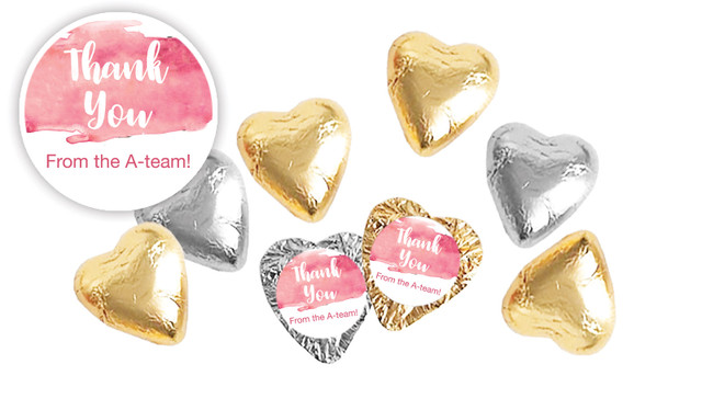 Many Thank Yous Personalised Chocolate Hearts