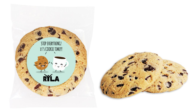 Large 7cm Personalised Choc-Chip Cookie