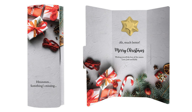 Christmas Background Chocolate Greeting Card