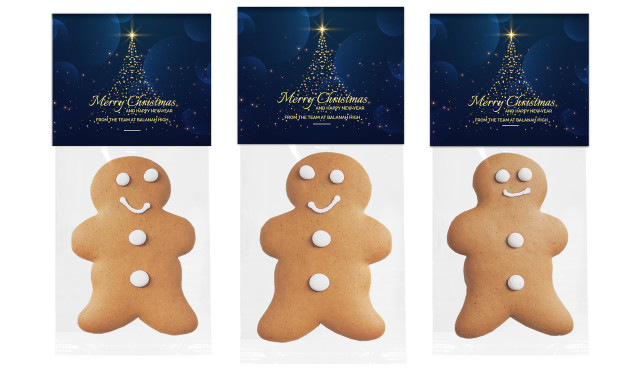 Blue Night Gingerbread Man With Custom Topper