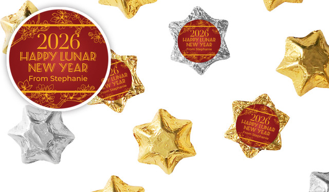 Cherry Blossoms Chinese New Year Chocolate Stars