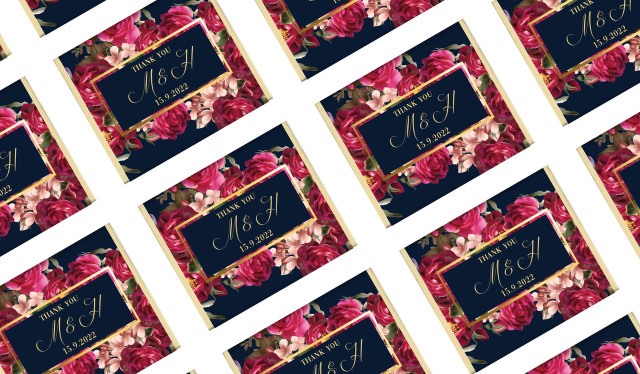 Bold Floral Personalised Mini Chocolates
