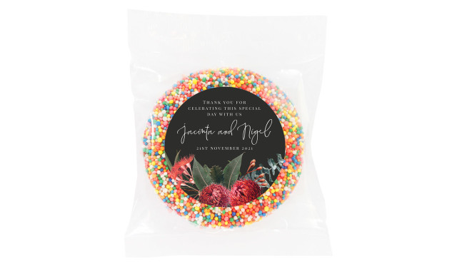 Wild Flowers Dark Personalised Giant Chocolate Freckle