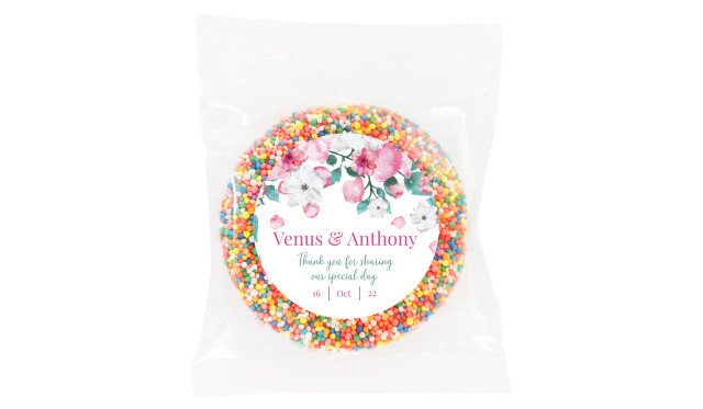 Falling Petals Personalised Giant Chocolate Freckle