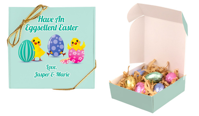 Chickens Hatching Personalised Easter Egg Nest Box