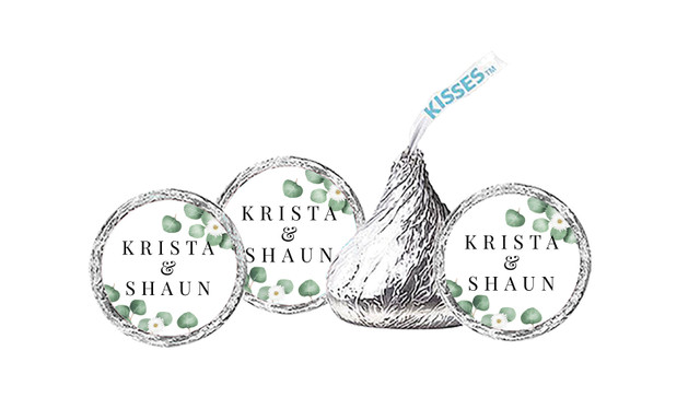 Eucalyptus Personalised Hershey's Kisses