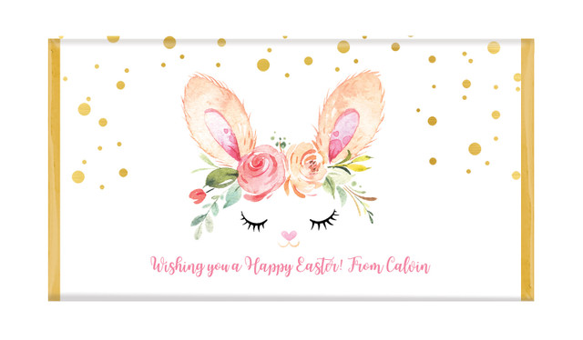 Bunny Face Personalised Easter Chocolate Bars