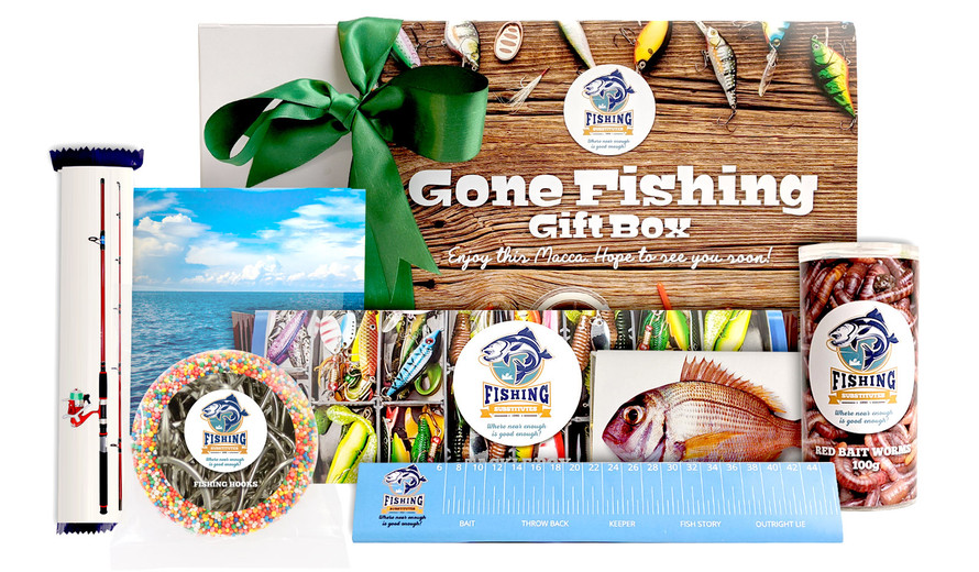 Gone Fishing Gift Box Personalised Hamper Care Pack