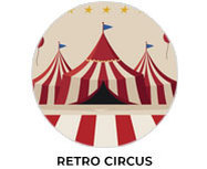 Retro Circus Theme Custom Birthday Party Supplies