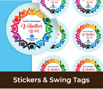 Stickers And Swing Tag For National Volunteer Week