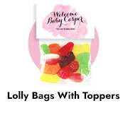 Baby Birth  Lolly Bag with Topper