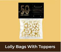 Wedding Anniversary Lolly Bag with Topper