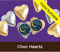 Personalised Foil Chocolate Hearts For Eid