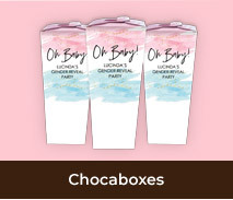 Personalised Chocabox Gender Reveal Favour Boxes