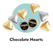 Personalised Congratulations Chocolate Hearts