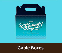 Personalised Gable Boxes For Retirement Parties