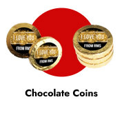 Personalised Chocolate Coins For Valentine's Day