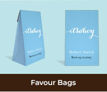 Custom Favour Bags For Birth Announcements