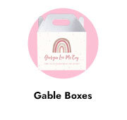 1st Birthday Party Personalised Gable Favour Boxes