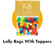 Lolly Bag with Topper for Adult Birthday