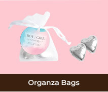 Personalised Organza Bags For Gender Reveals