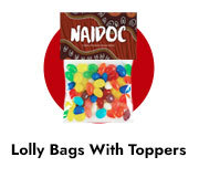 NAIDOC Aboriginal Lolly Bags with Topper