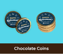 Personalised Chocolate Coins For Retirements