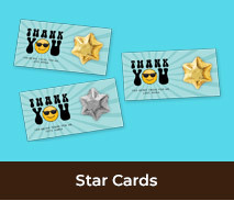 Personalised Thank You Star Cards