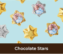 Personalised Birth Announcement Chocolate Stars