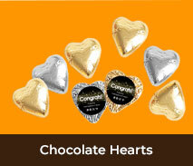 Personalised Congratulations Chocolate Hearts