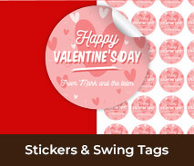 Custom Stickers And Swing Tags For Valentine's Day