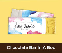 Personalised Baby Shower Chocolate Bar Boxes