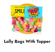 Branded Lolly Bags With Custom Toppers