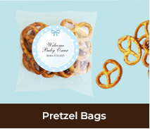 Custom Pretzel Bag For Birth Announcements