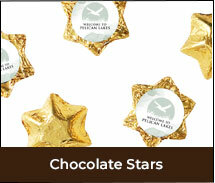 Custom Foil Chocolate Stars For Hospitality