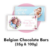 Personalised Birth Announcement Chocolate Bars