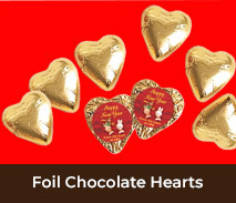 Custom Foil Chocolate Hearts For Chinese New Year