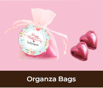 Mother's Day Organza Bags With Choc Hearts