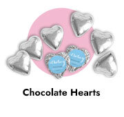 Personalised Birth Announcement Chocolate Hearts